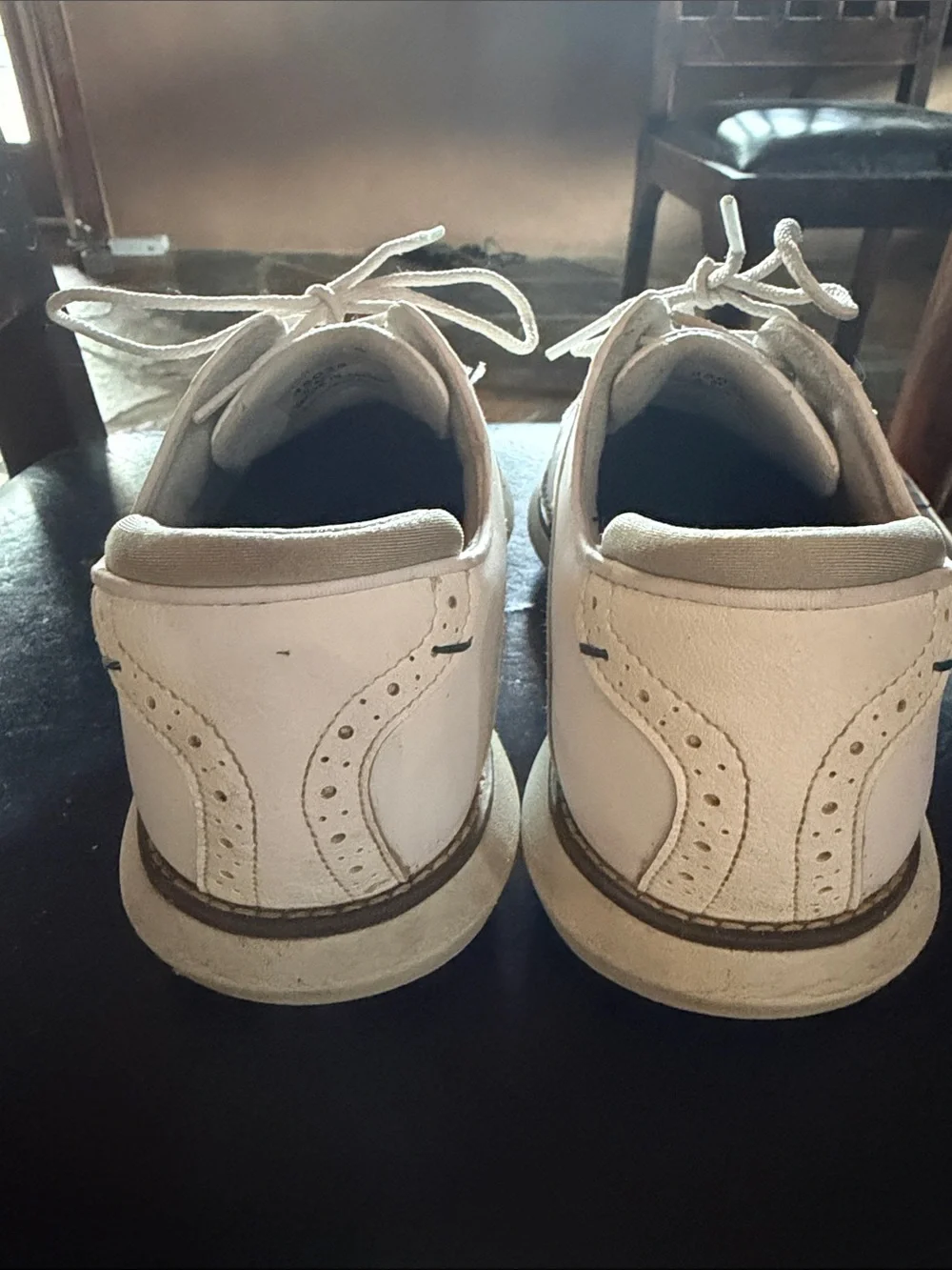 Men's/Boy’s White Leather FootJoy golf Shoes